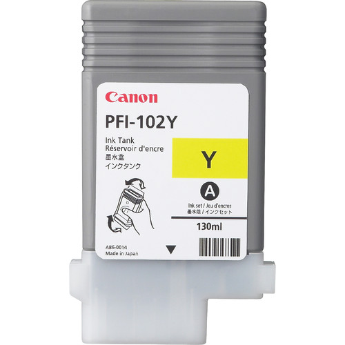 Canon PFI-102Y 130ml Ink Tank for imagePROGRAF 
