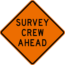 S&S Safety Sign, Reflective, Survey Crew Ahead, 48x48
