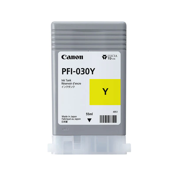 Canon PFI-030Y 55ml Pigment Ink Tank for imagePROGRAF 