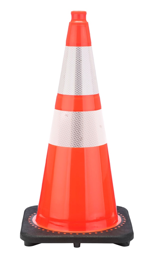 Traffic Cone, Wide-Body w/Reflective Collar, 28"