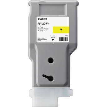 Canon PFI-207Y Yellow Ink Cartridge, 300ml 