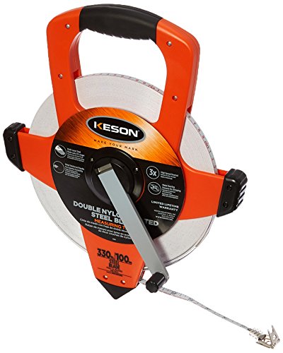 Keson Nylon Coated Tape w/Hook, Tenths