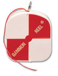 [15-G001] Gammon Reel, 6-1/2', Orange Cord