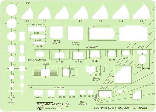 [T444] Alvin T444 Surveyor's Template