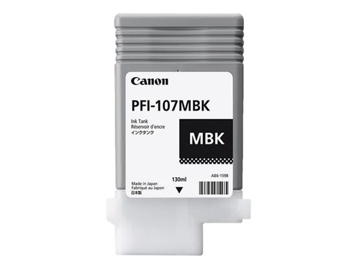 [CIPI107MBK] Canon PFI-107MBK Matte Black Ink Cartridge, 130ml 