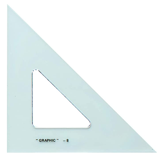 [S1450-4] Alvin 4" Triangle, Transparent