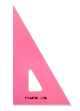 [2030F-04] Pacific Arc 4" 30/60 Degree Triangle, Flo Pink
