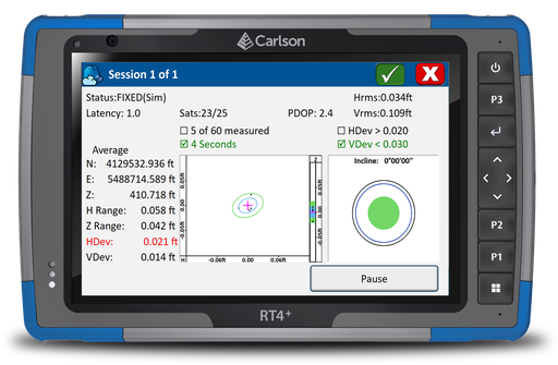 [6000.123.010] Carlson RT4+ Geo/Cell Tablet w/SurvPC GPS Only
