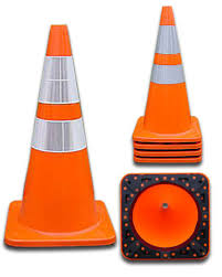 [402825-07-MM] Chrisnik 28" Traffic Cone, 7 lbs, 6" & 4" Collars